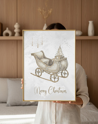 Plakat Christmas sleigh, Well Done Shop