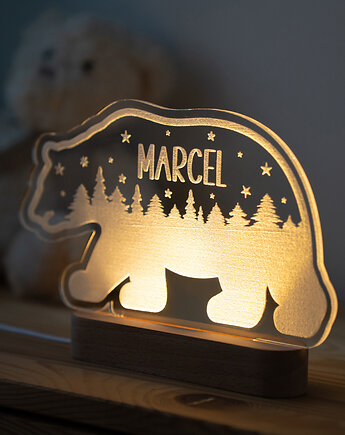 Lampka nocna dla dzieci - Niedźwiedź, Decorify