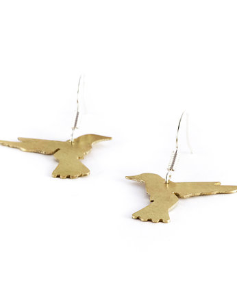 Kolczyki złote kolibry, Joanna Komorowska Studio