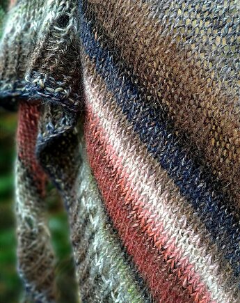 Kasztanowa / chusta z Noro, agat handmade