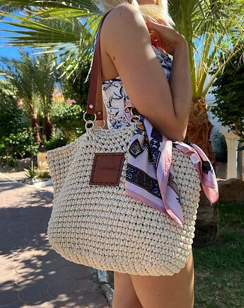 Torba miejsko-plażowa Craftbags z lekkiego sznurka - jasny beż, Craftbags