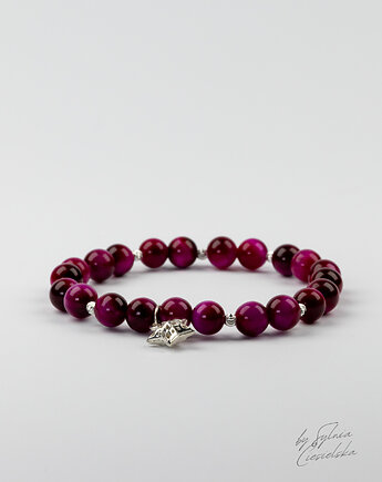 Unikatowa Bransoletka Damska z Kamieni Naturalnych Tygrysie Oko, Black Mamba Jewelry