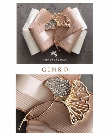 Brosza GINKO Nowość Glamour, Pudrowy Różowy