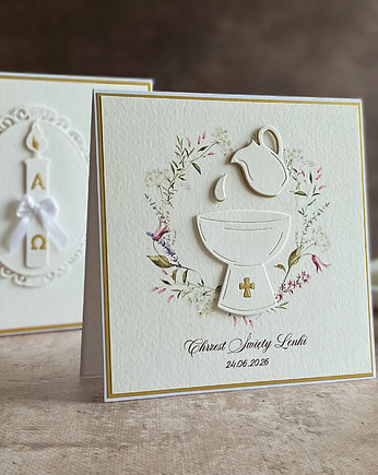 Elegancka Pamiątka Chrztu Świętego dla Dziewczynki, 49A, Anna Art and Crafts