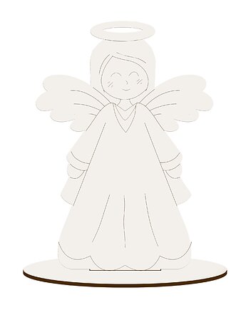 Dekor Ozdoba na Święta Prezent dla Dzieci do Malowania Stroika Anioł 10 SZT, smxdsgn