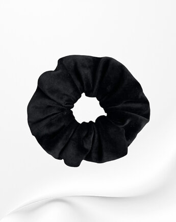 Gumka frotka scrunchie welurowa czarna, Zdunetti