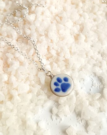 Naszyjnik Bolesławiec łapka, biżuteria z talerzy