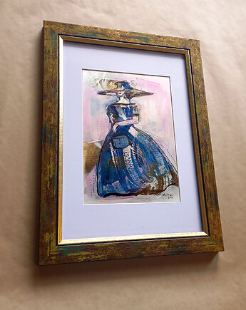 Lilka 65 - akwarela 16x24 cm unikat, Katarzyna Radzka