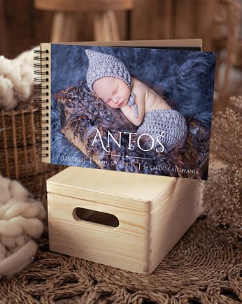 Album ze zdjęciem dziecka prezent  dla chlopca narodziny, chrzest,, LOO LOO DREAM