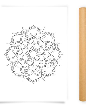 Plakat do Kolorowania Mandala 50x70cm, Anna Grunduls Design