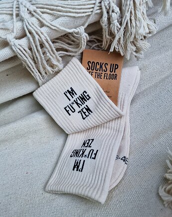 Skarpety I'M FU*KING ZEN rozmiar 38-43, SOCKS UP OFF THE FLOOR