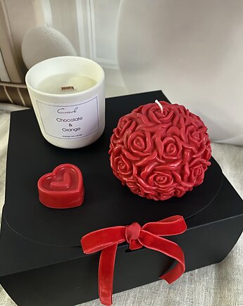 Walentynkowy zestaw prezentowy "Rose Sweetness" świece ekologiczne sojowe, Coccola JEWELLERY