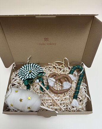 Zestaw 4 słodkich ozdób choinkowych, Czułe sploty