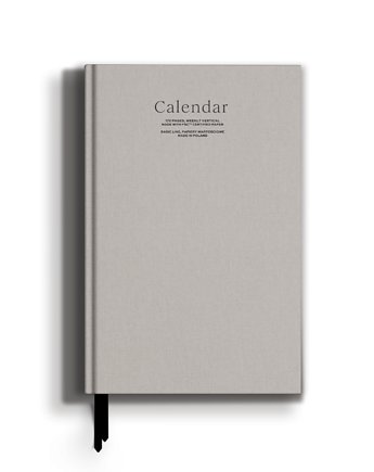 Kalendarz Basic Grey - układ tygodniowy pionowy, Papiery Wartościowe