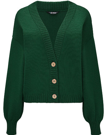 Kardigan Wool Me Tender Butelkowa Zieleń 100% Wełna Merino, MKTP