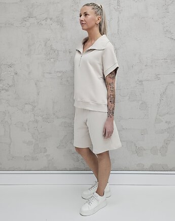 Amrita komplet bezrękawnik z zamkiem i spodenki Cloud, Ablush