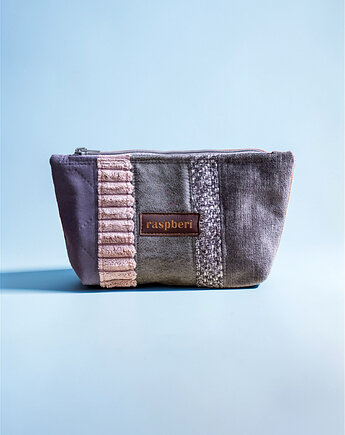 Kosmetyczka MIDI patchwork, raspberi