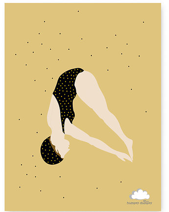 Plakat dziecięcy Black Swimmers, Humpty Dumpty Room Decoration