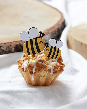Pszczoły. Piki do babeczek, papierkarnia