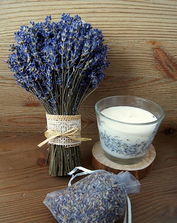 Lawenda prezent bukiet świeca sojowa woreczek, LOVEnda