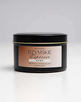 Świeca zapachowa z wosku oliwnego Rzymskie Espresso, Oyasumi