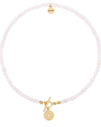 Naszyjnik z pereł naturalnych ze złotym medalionem, SOTHO