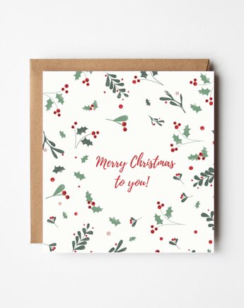 Kartka świąteczna "Merry Christmas to you", Peprojektuje