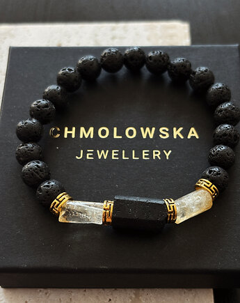 Bransoletka męska Cytryn i Turmalin, Chmolowska Jewellery