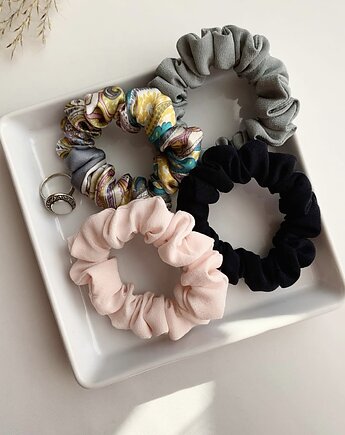 Zestaw 4 jedwabnych gumek do włosów w wersji mini, Volie Line