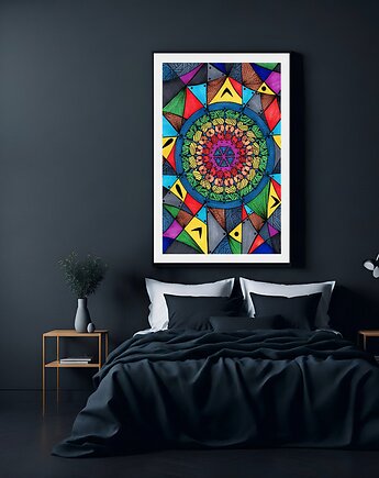 17. MANDALA WOJNA - rysunek, plakat., kama4you