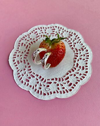 Fragole- Kolczyki srebrne Truskawki- Oponki- Strawberries & Cherries, OSOBY - Prezent dla mamy