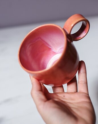 Ceramiczny kubek Koral 300 ml, Naturalnie, Z Gliny