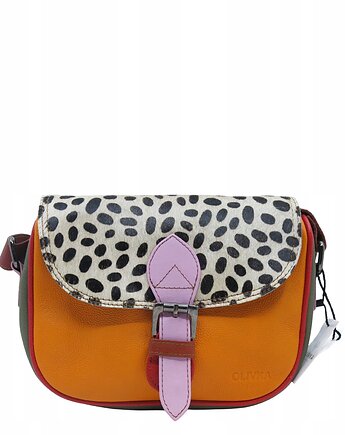 Listonoszka torebka damska skóra naturalna kolorowa oryginalna OLIVKA, Olivka Warsaw