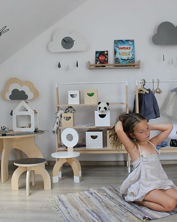 Drewniana półka / garderoba dla dzieci, OKAZJE - Prezent na Roczek