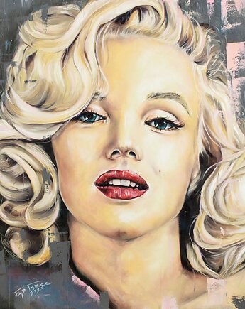 MONROE 50x50 Plakat na płótnie portret marilyn, sztukataka