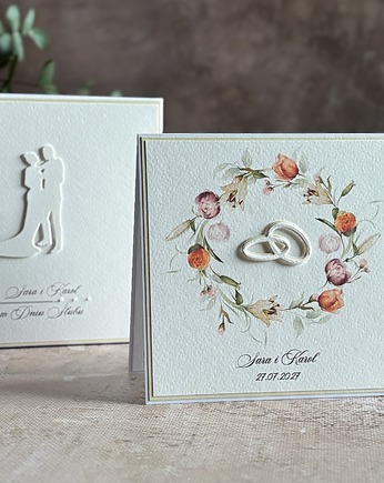 Elegancka kartka ślubna w pudełku z kopertą, WE21B, Anna Art and Crafts