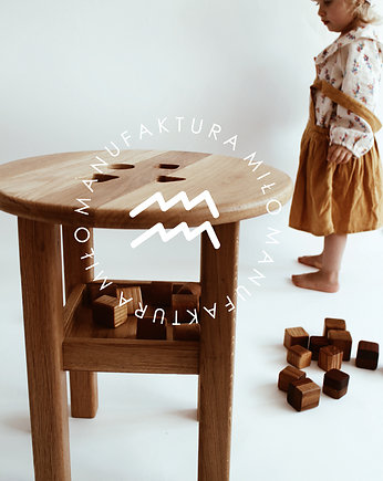 Drewniany stolik edukacyjny / sorter kształtów 4, OKAZJE - Prezent na Chrzciny
