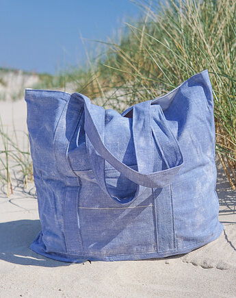 Torba shopper z jeansu L, roskosh