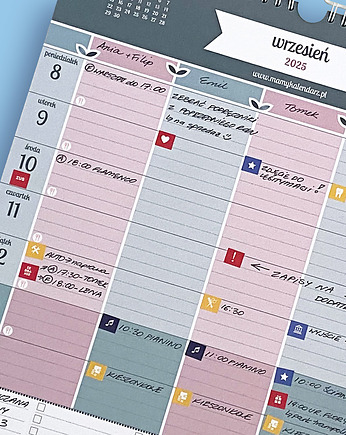 Planer MaMy Kalendarz 2025/2026 (układ tygodniowy, ważny do sierpień 2026), MaMy Kalendarz