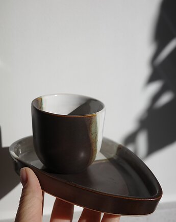 Kubek Terra z talerzykiem, Altro Ceramics