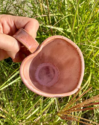 Kubek w kształcie serca RÓŻOWY, LEPIEJ CERAMIKA