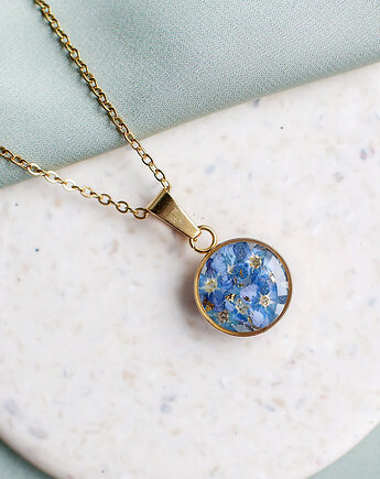 Wisiorek z niezapominajkami, nature gift