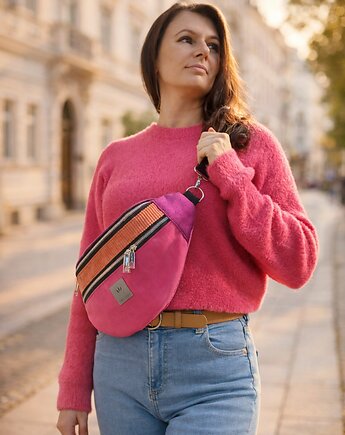 Nerka XL z weluru i sztruksu w odcieniach różu Ibiza, sabi tatka