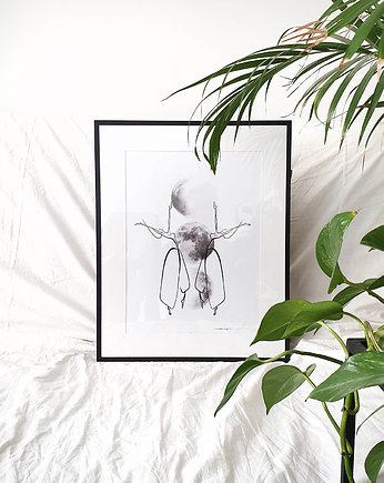 moon dance  minimalistyczny plakat z ksieżycem, zew.gallery