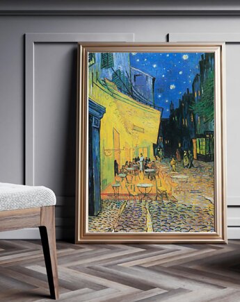 PLAKAT dekoracyjny , Vincent van Gogh, gwiezdzista noc, black dot studio