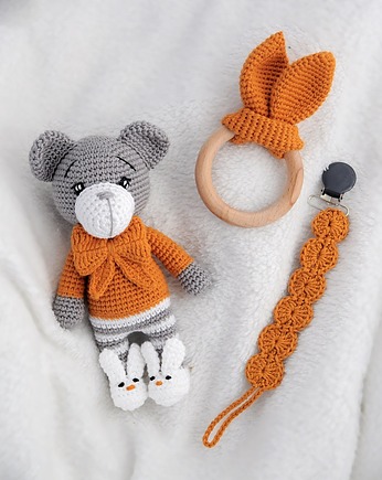 Zestaw prezentowy - musztarda/szary, Lollipop