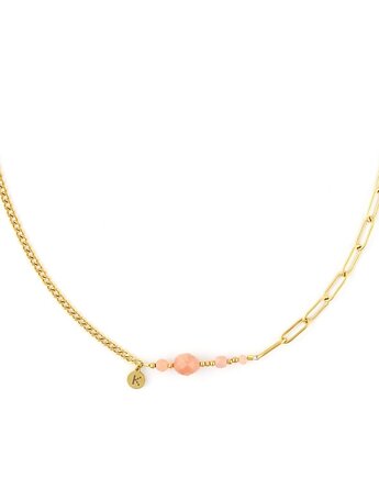 Bestseller! Naszyjnik zodiakalny - Lew Pozłacana stal szlachetna, Kulka Bransoletki