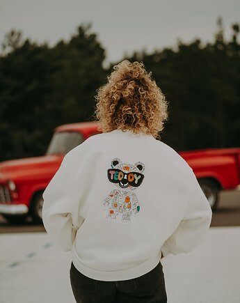 Bluza oversize rozpinana Funky Teddy dla mamy i taty, BejbiStory