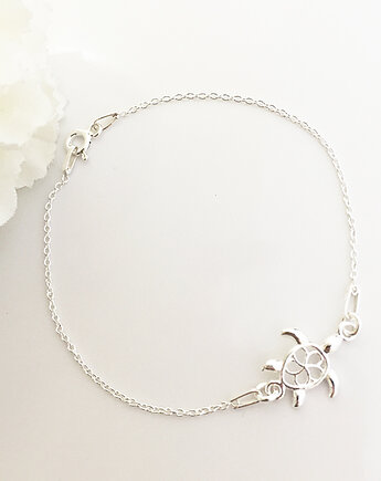 Bransoletka z żółwiem, srebrny żółwik, Anemon Atelier