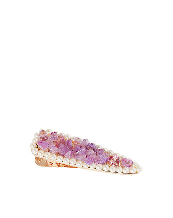 CRYSTALLOVE Spinka do włosów z ametystem, CRYSTALLOVE